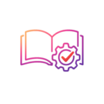 Icon of book with check